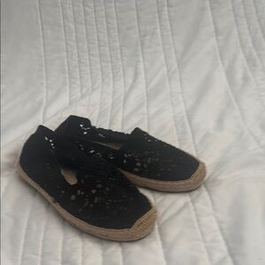 Black Espadrille Flats